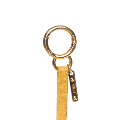 Fendi Fox Fur Pom Pom Bag Charm Yellow 3 of 4