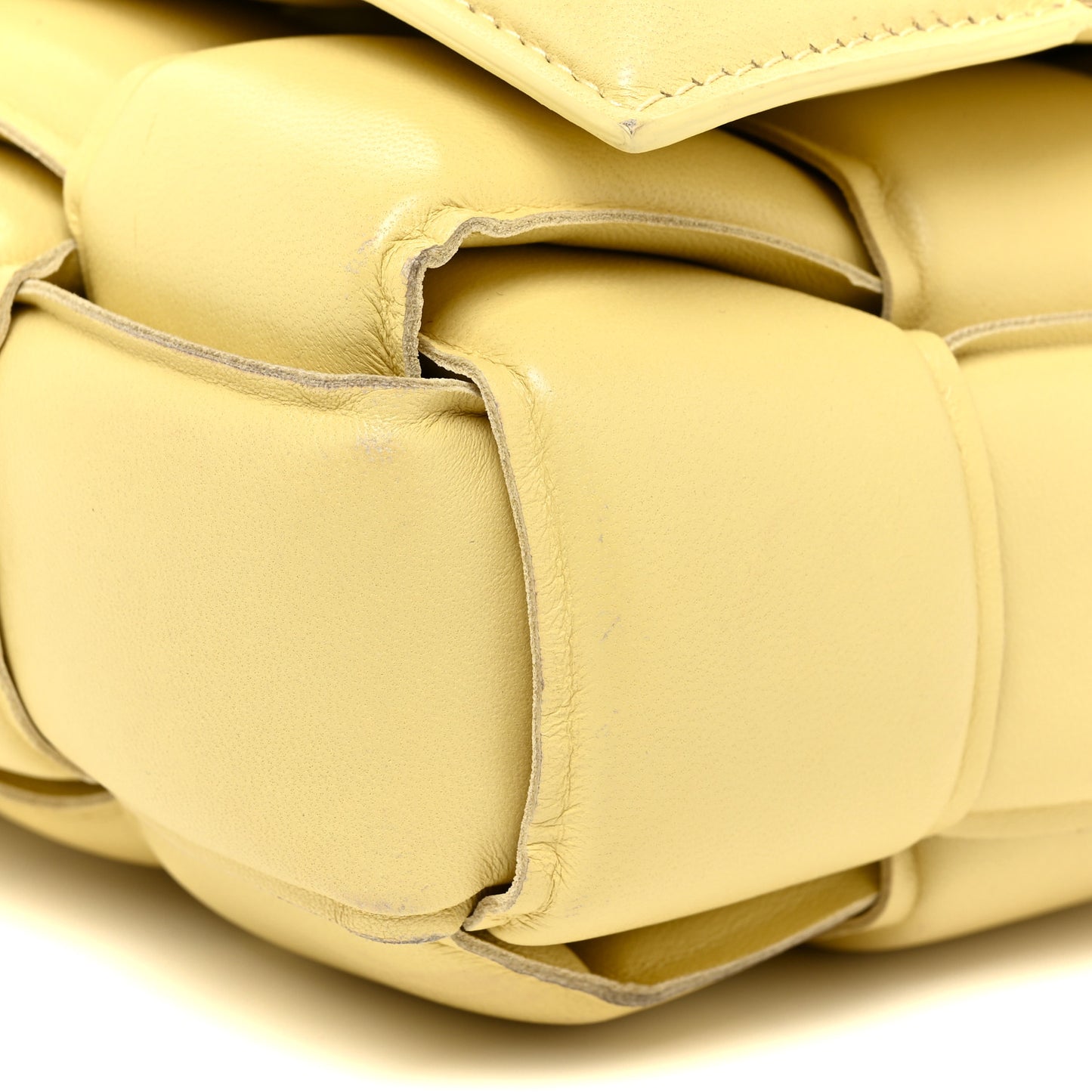 Nappa Maxi Intreccio Padded Cassette Crossbody Bag Sherbert