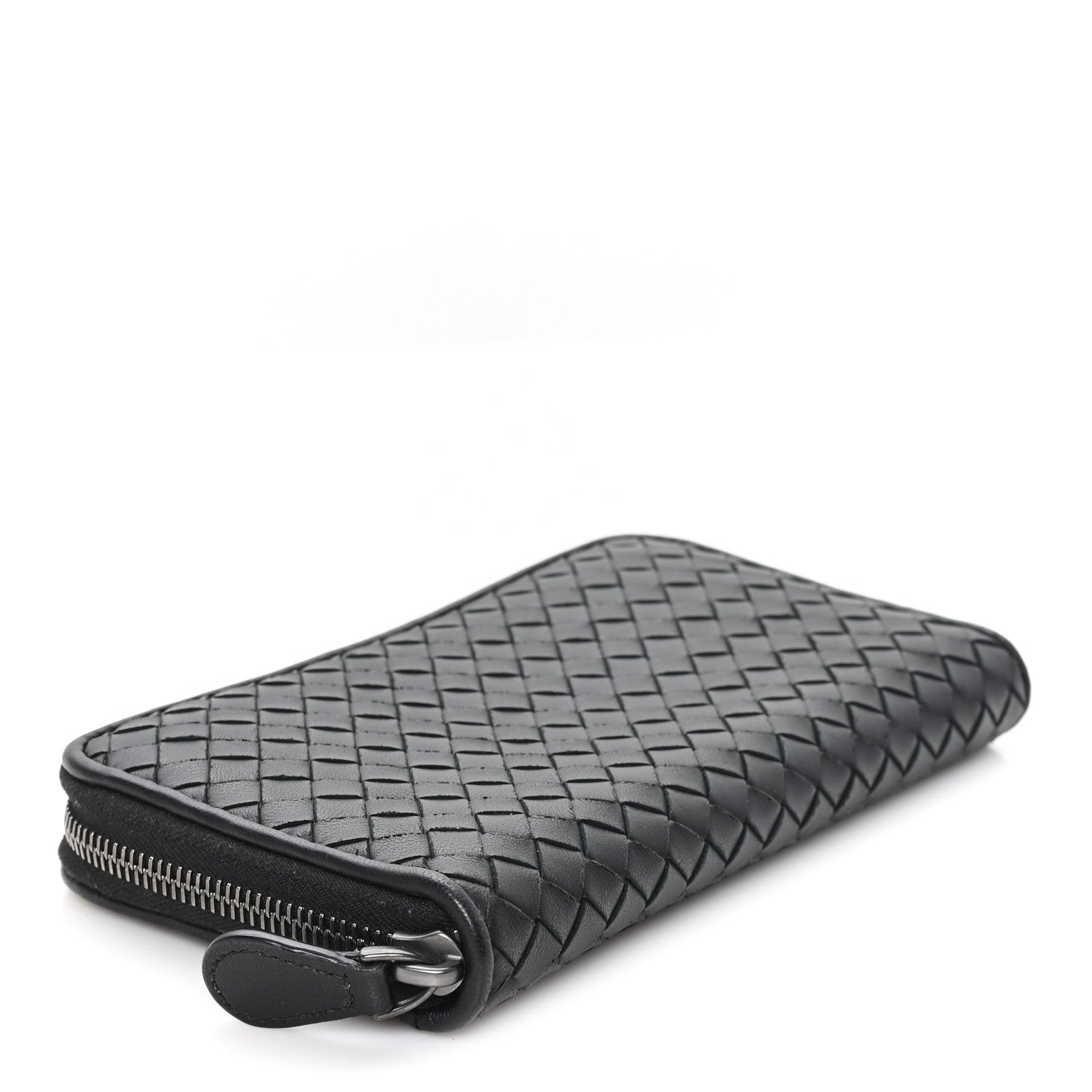 Bottega Veneta Nappa Intrecciato Zip Around Wallet Black 4 of 8
