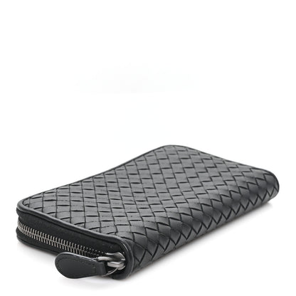 Bottega Veneta Nappa Intrecciato Zip Around Wallet Black 4 of 8