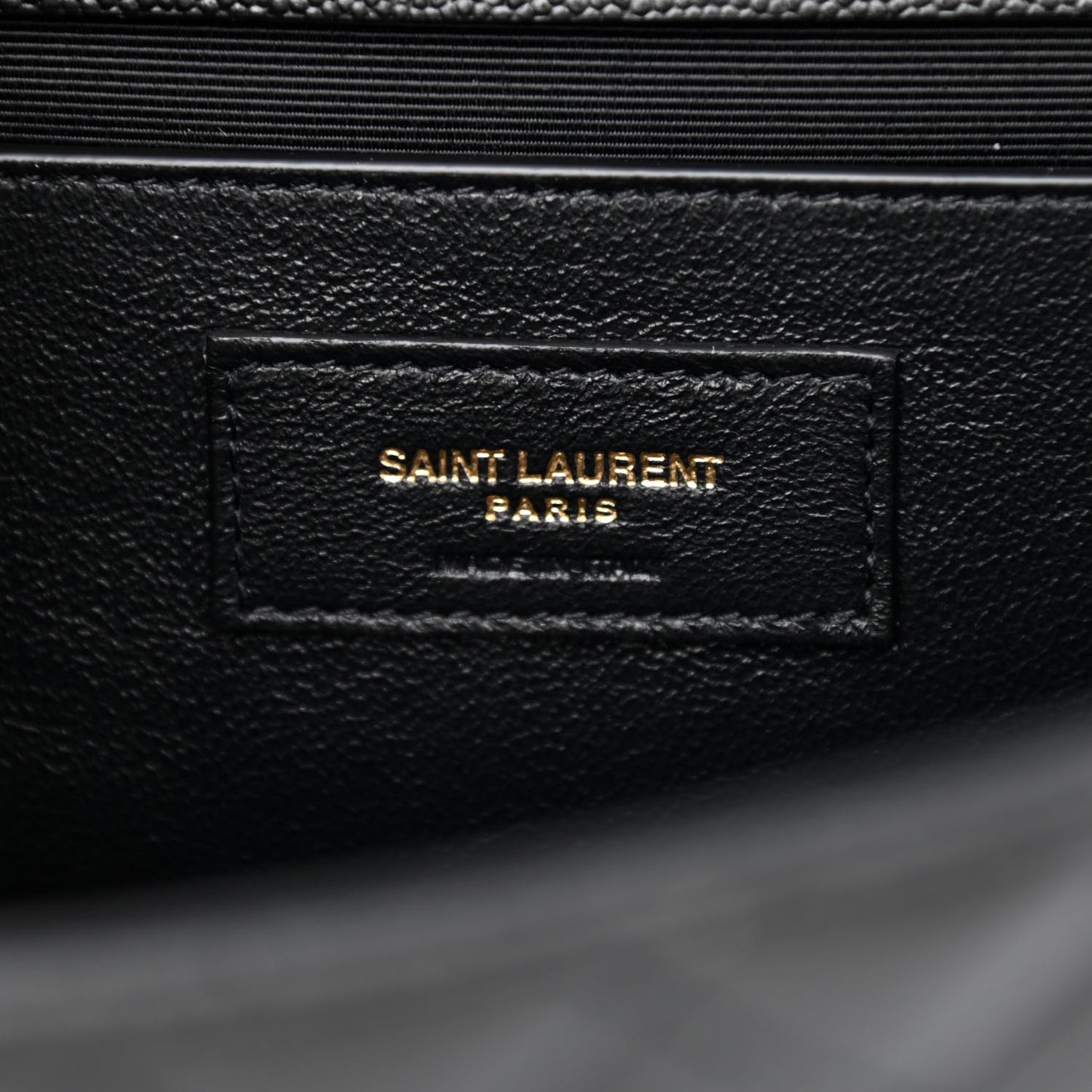 Grain De Poudre Textured Mixed Matelasse Triquilt Medium Monogram Satchel Black