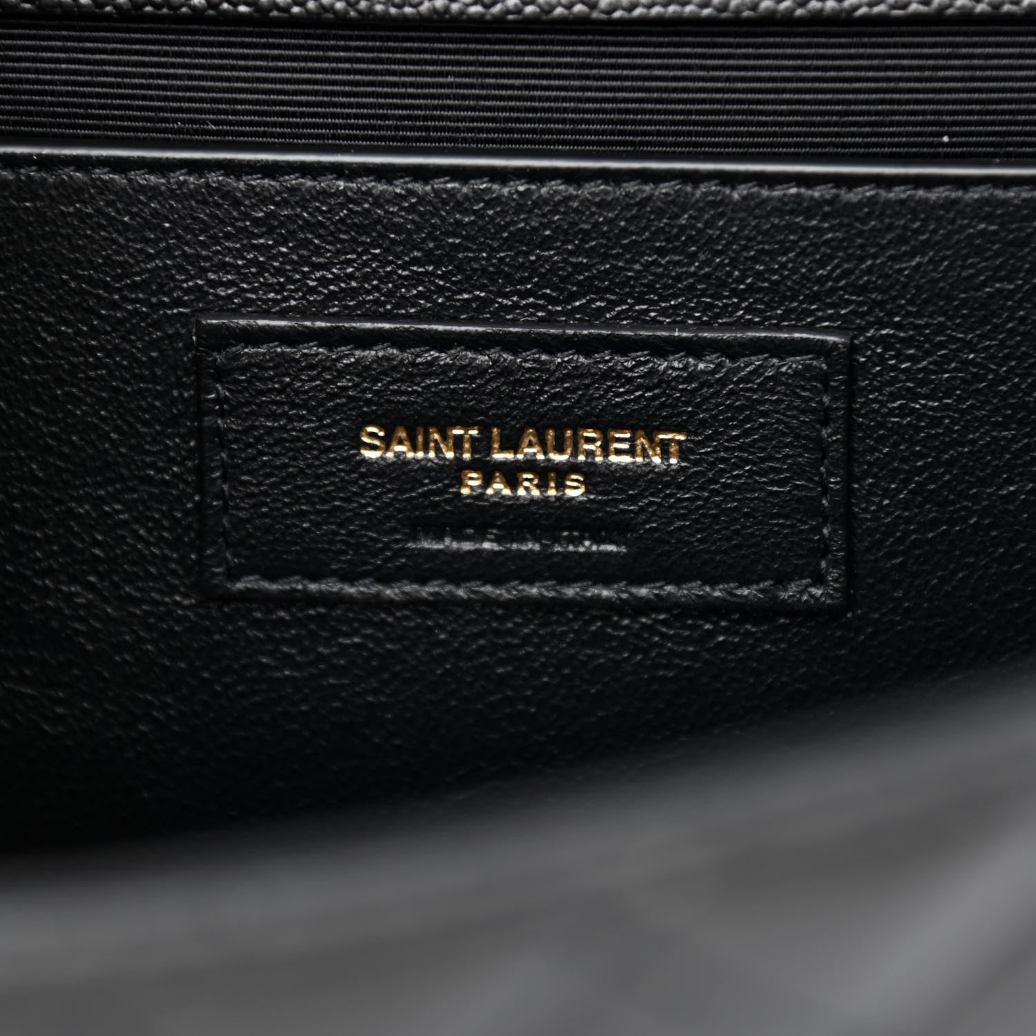 Saint Laurent Grain De Poudre Textured Mixed Matelasse Triquilt Medium Monogram Satchel Black 6 of 11
