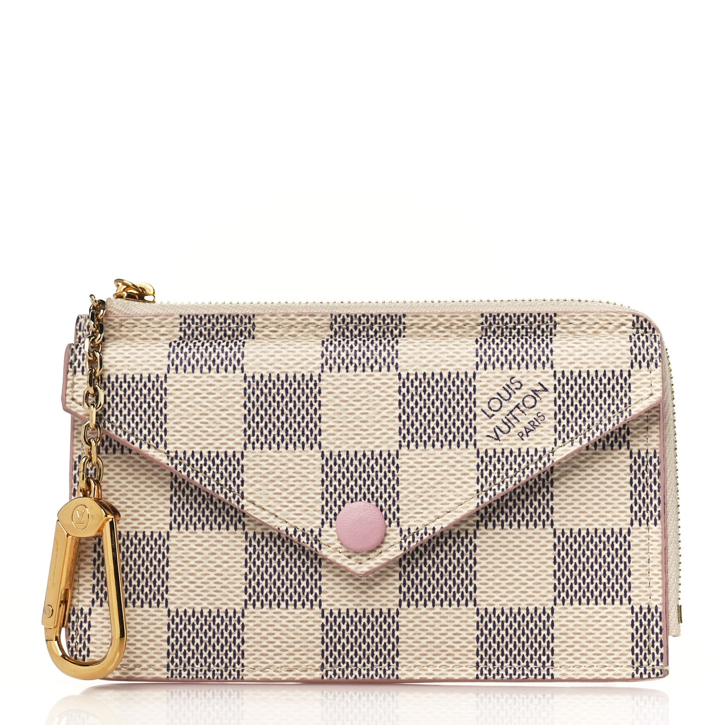 Damier Azur Recto Verso Card Holder Rose Ballerine