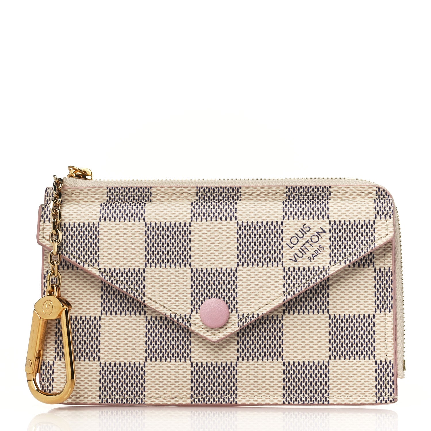 Louis Vuitton Damier Azur Recto Verso Card Holder Rose Ballerine 1 of 6