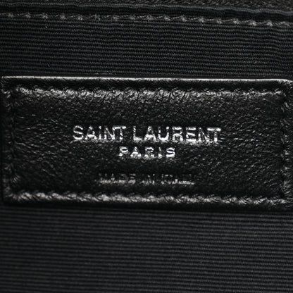 Saint Laurent Lambskin Quilted Medium Loulou Puffer Monogram Chain Satchel Granite 6 of 11