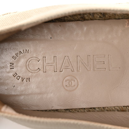 Chanel Canvas Grosgrain CC Espadrilles 40 Light Green Black 7 of 13