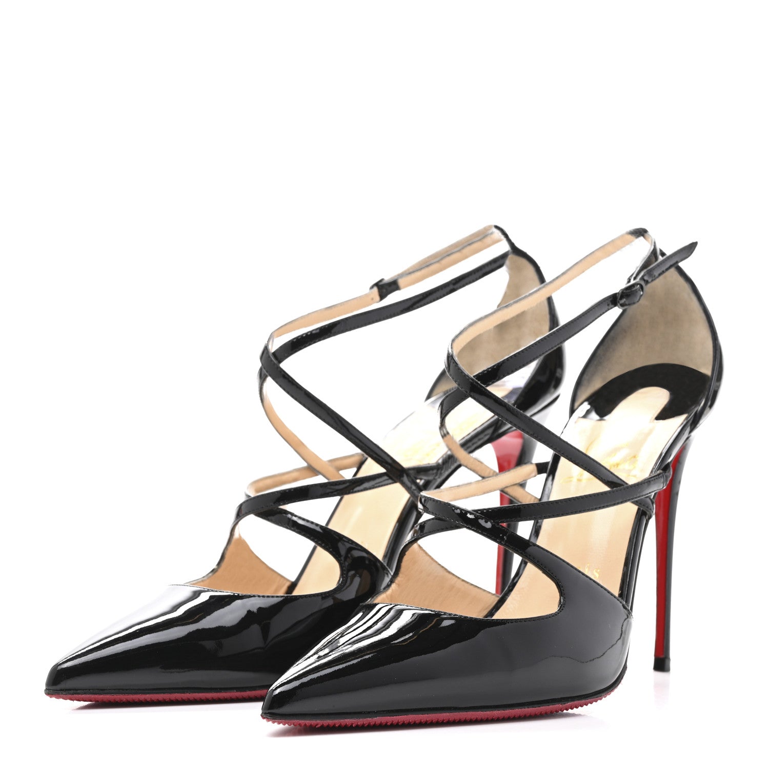 Christian Louboutin Patent Crossfliketa 100 Pumps 40 Black 4 of 10