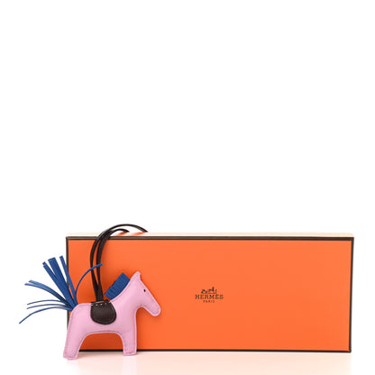 Hermes Milo Lambskin Grigri Rodeo Horse Bag Charm PM Mauve Sylvestre Bleu France Rouge Sellier 5 of 5