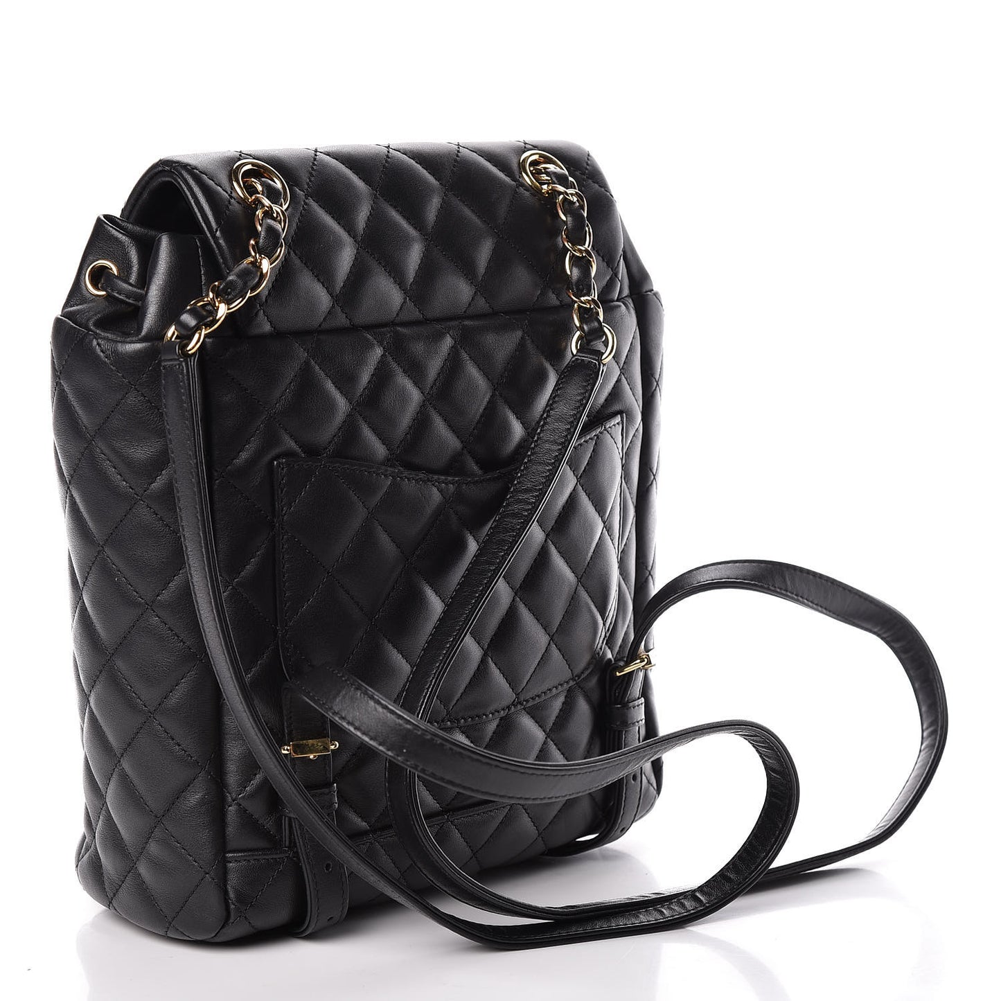 Lambskin Quilted Small Urban Spirit Backpack Black