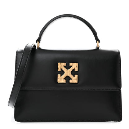 Off-White Calfskin Jitney 1.4 Top Handle Bag Black 1 of 13