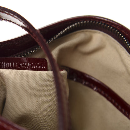 Burberry Patent Nova Check Heart Dryden Crossbody Bag Berry Red 11 of 12