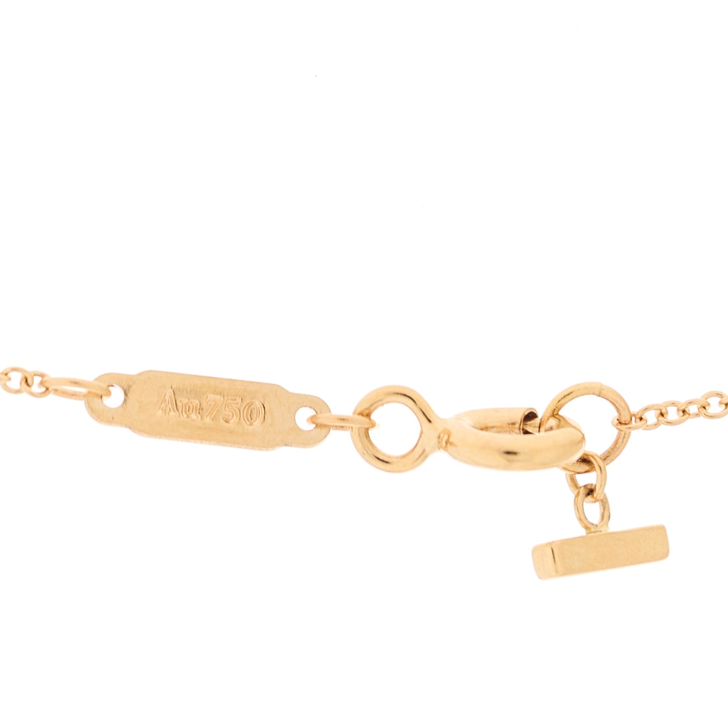18K Rose Gold Large T Smile Pendant Necklace