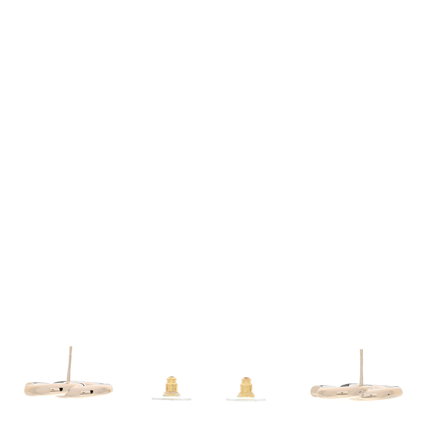 Metal CC Earrings Gold