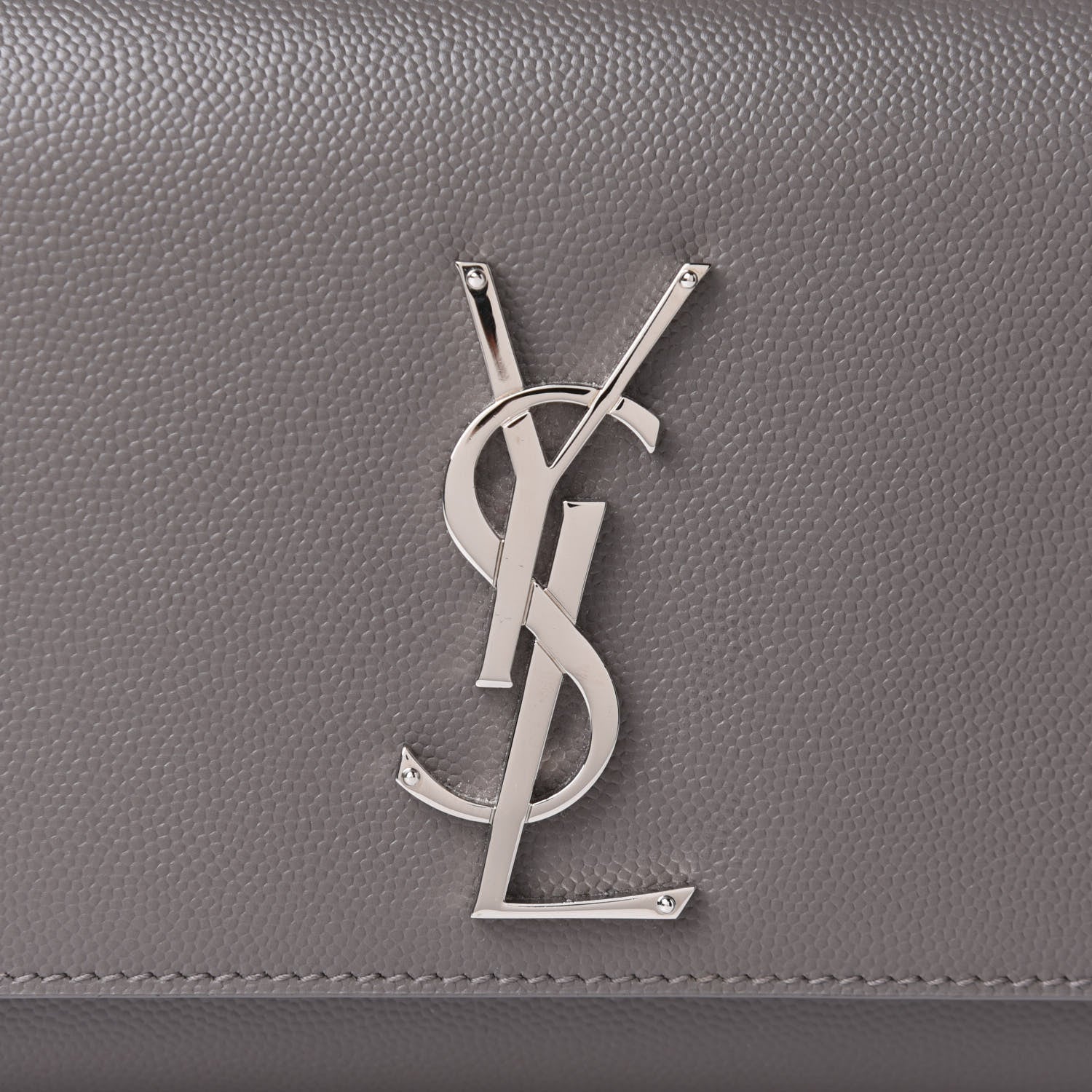Saint Laurent Grain De Poudre Small Monogram Kate Satchel Fog 8 of 10
