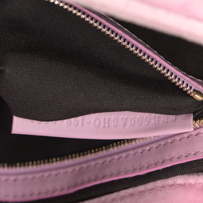 Fendi Velvet FF Embossed Baguette Rosa Confetti 8 of 15