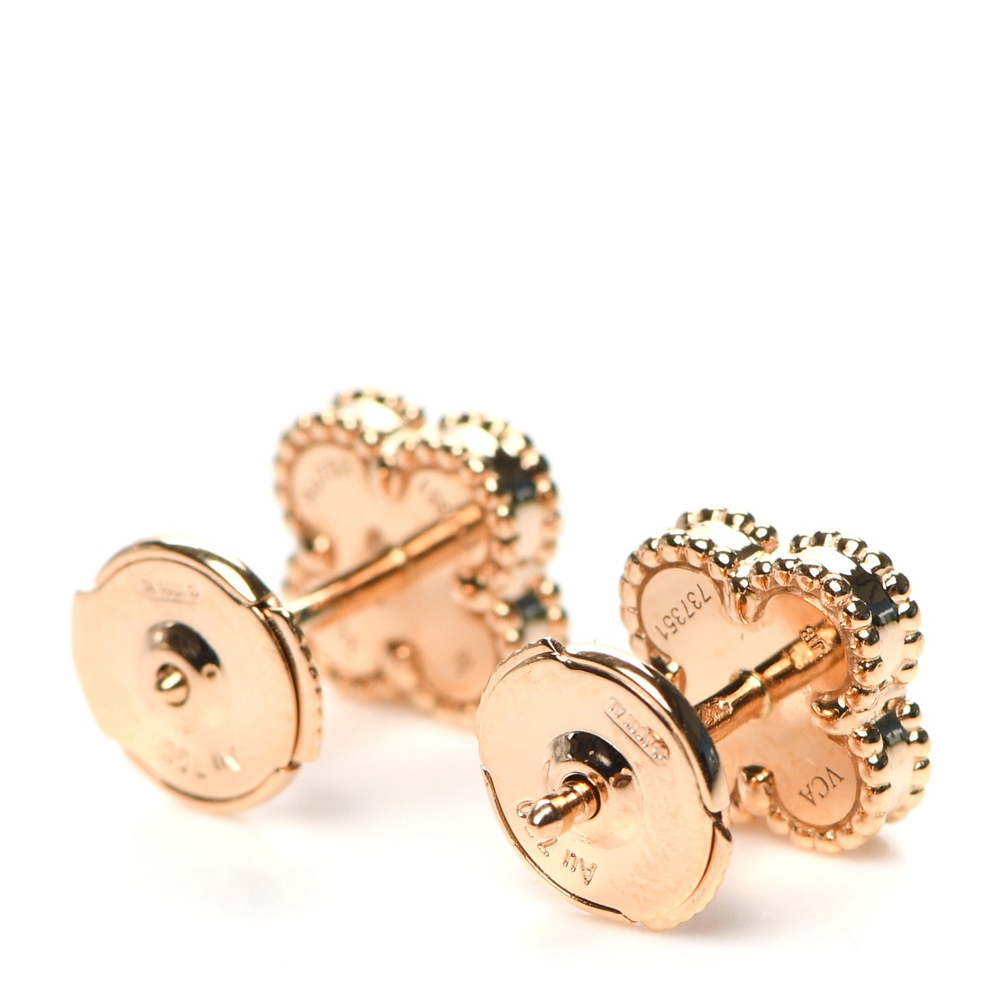 18K Rose Gold Carnelian Sweet Alhambra Earrings