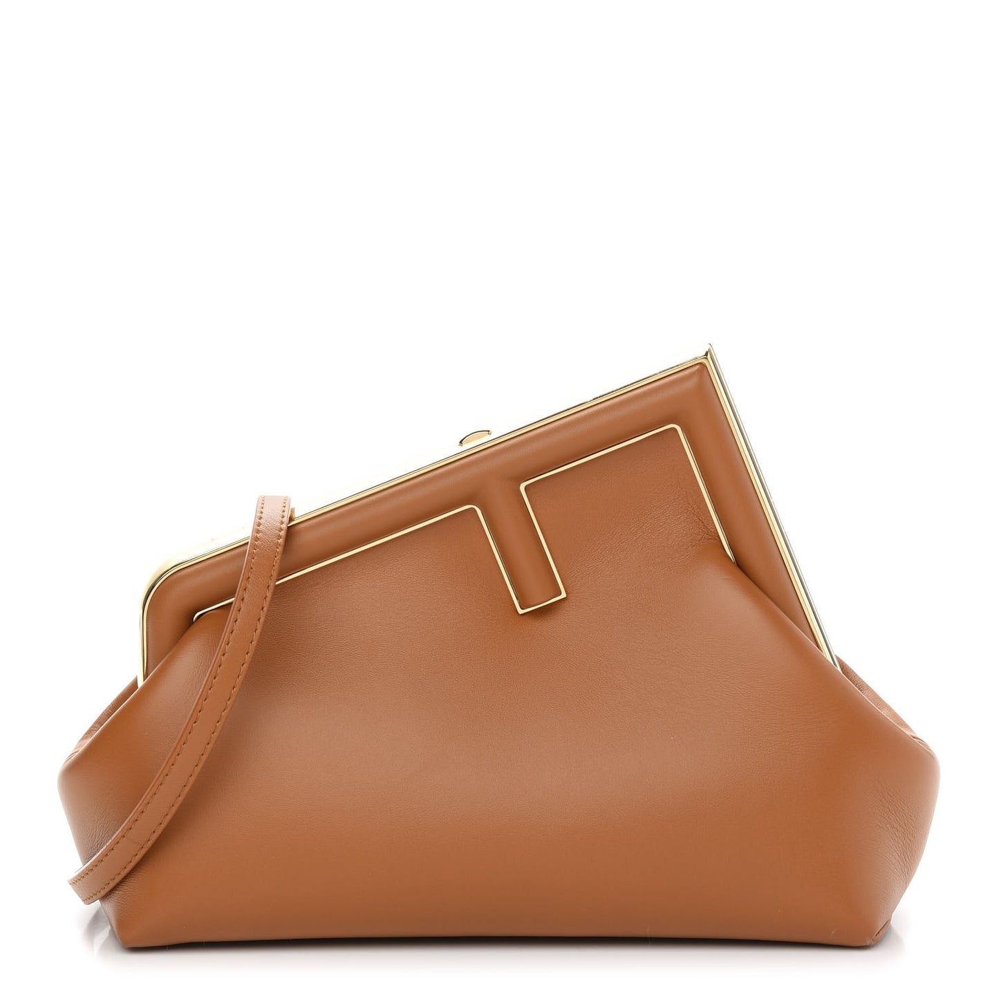 Shiny Nappa Small Fendi First Caramello