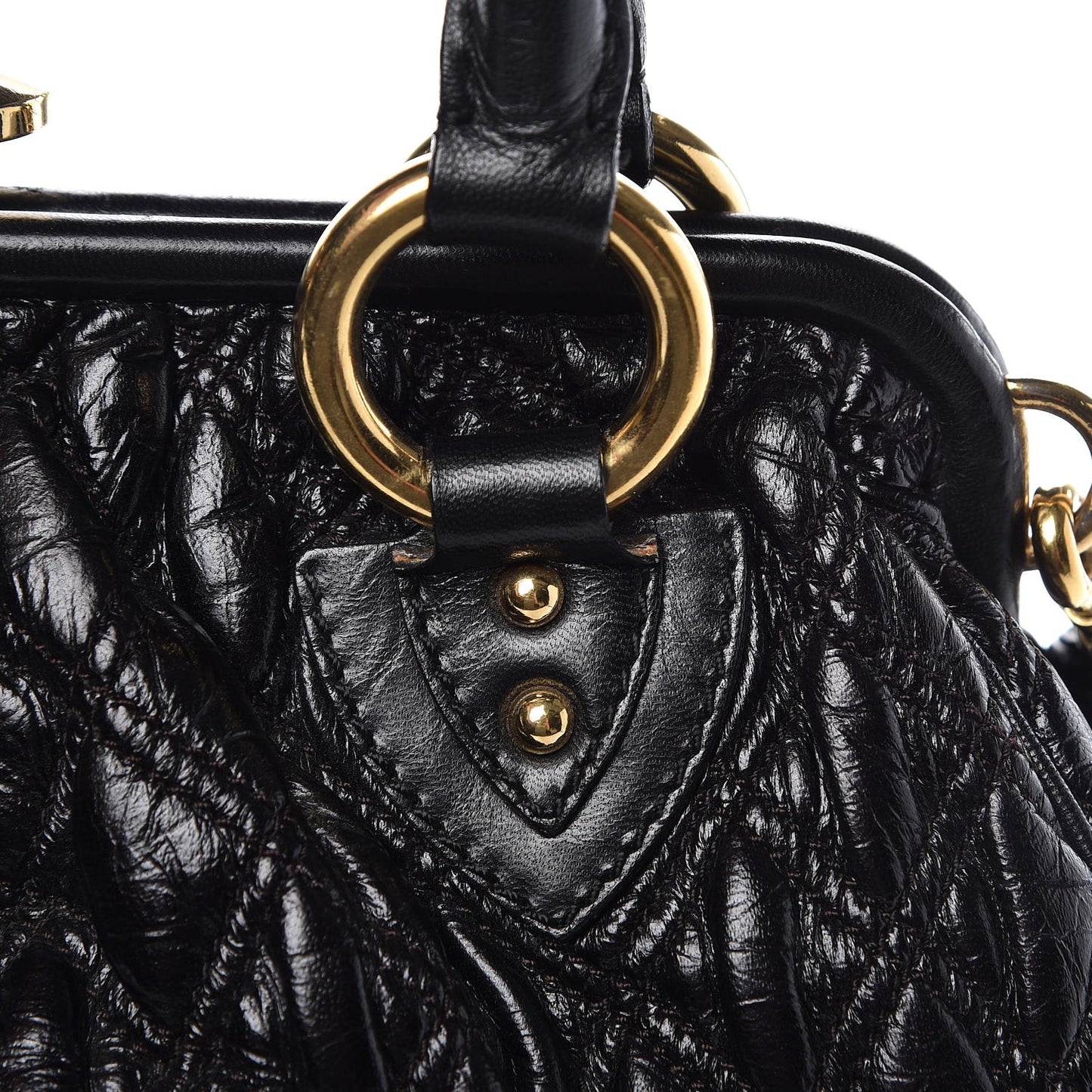 Calfskin Quilted Stam Black