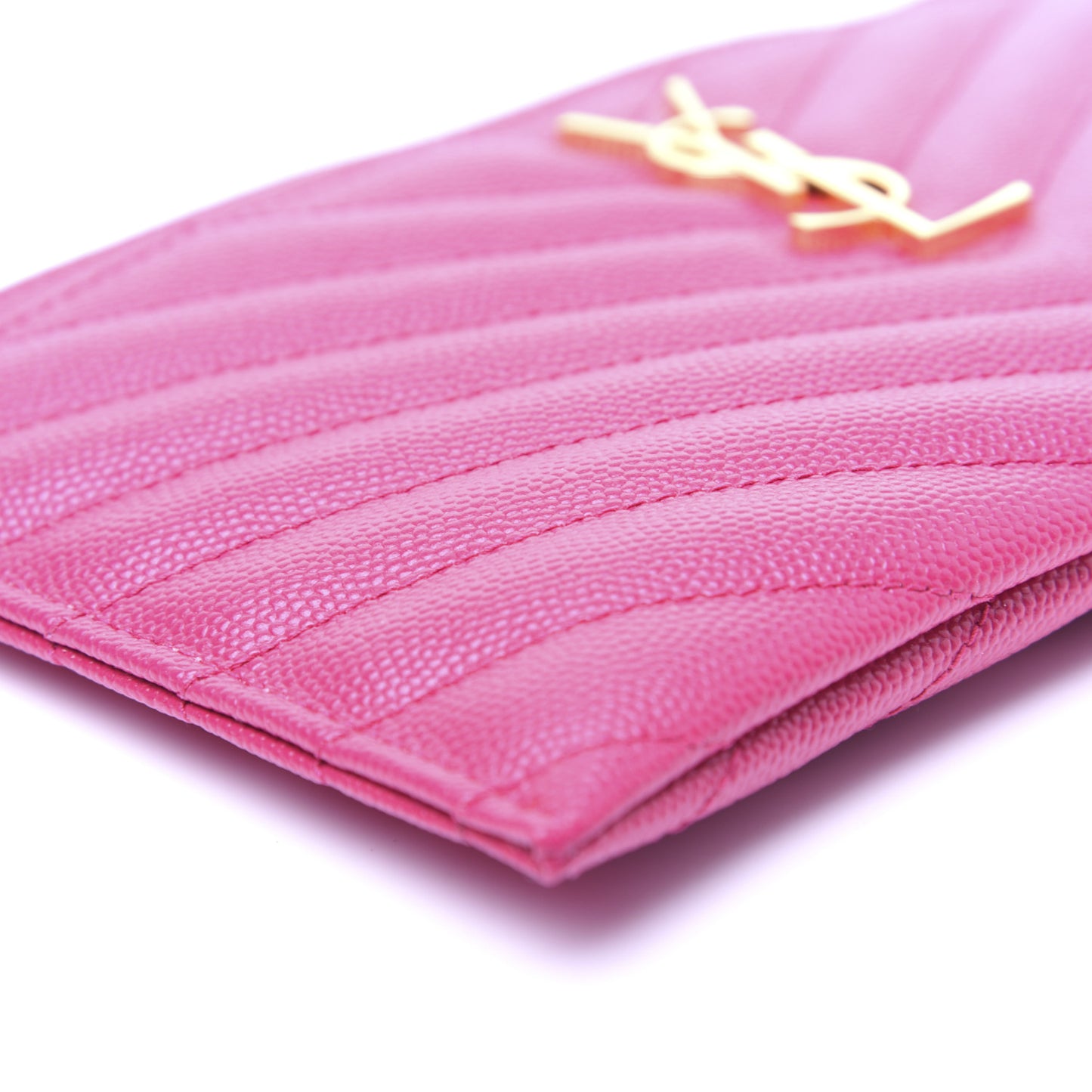 Grain De Poudre Chevron Monogram Bill Pouch Bright Pink