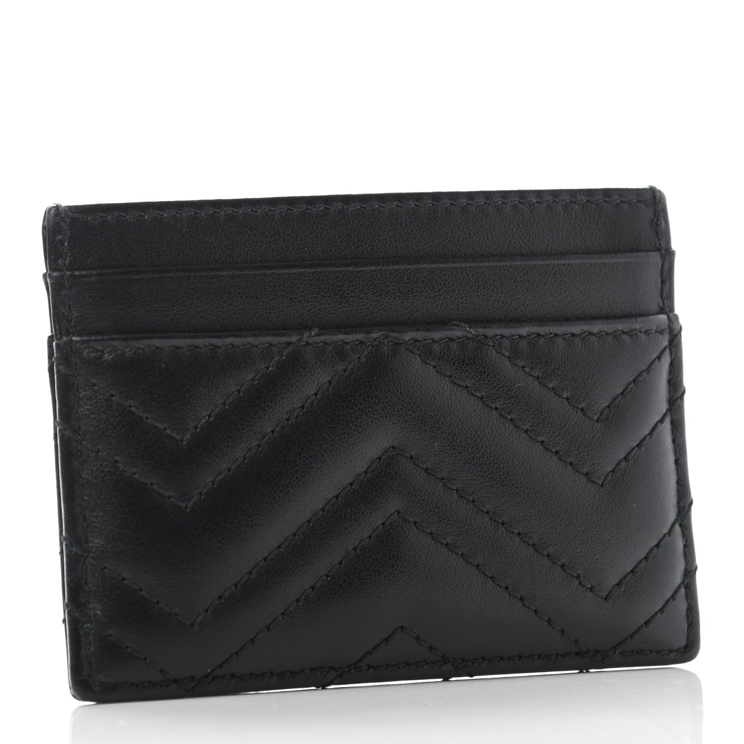 Gucci Calfskin Matelasse GG Marmont Card Holder Black 3 of 6