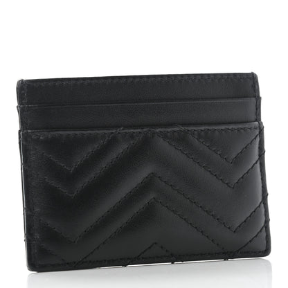 Gucci Calfskin Matelasse GG Marmont Card Holder Black 3 of 6