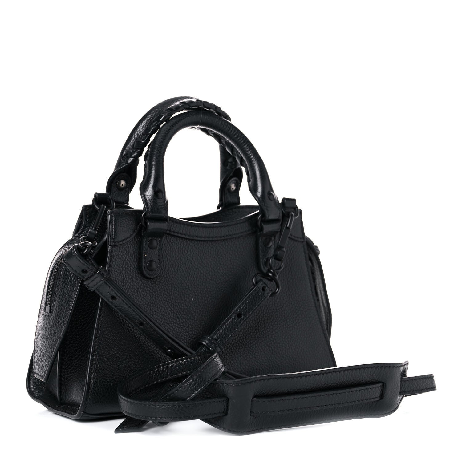 Balenciaga Grained Calfskin Neo Classic Black Hardware Mini City Black 2 of 13