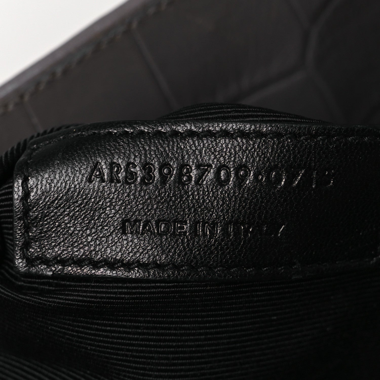 Saint Laurent Calfskin Crocodile Embossed Small Sac de Jour Fog 7 of 19