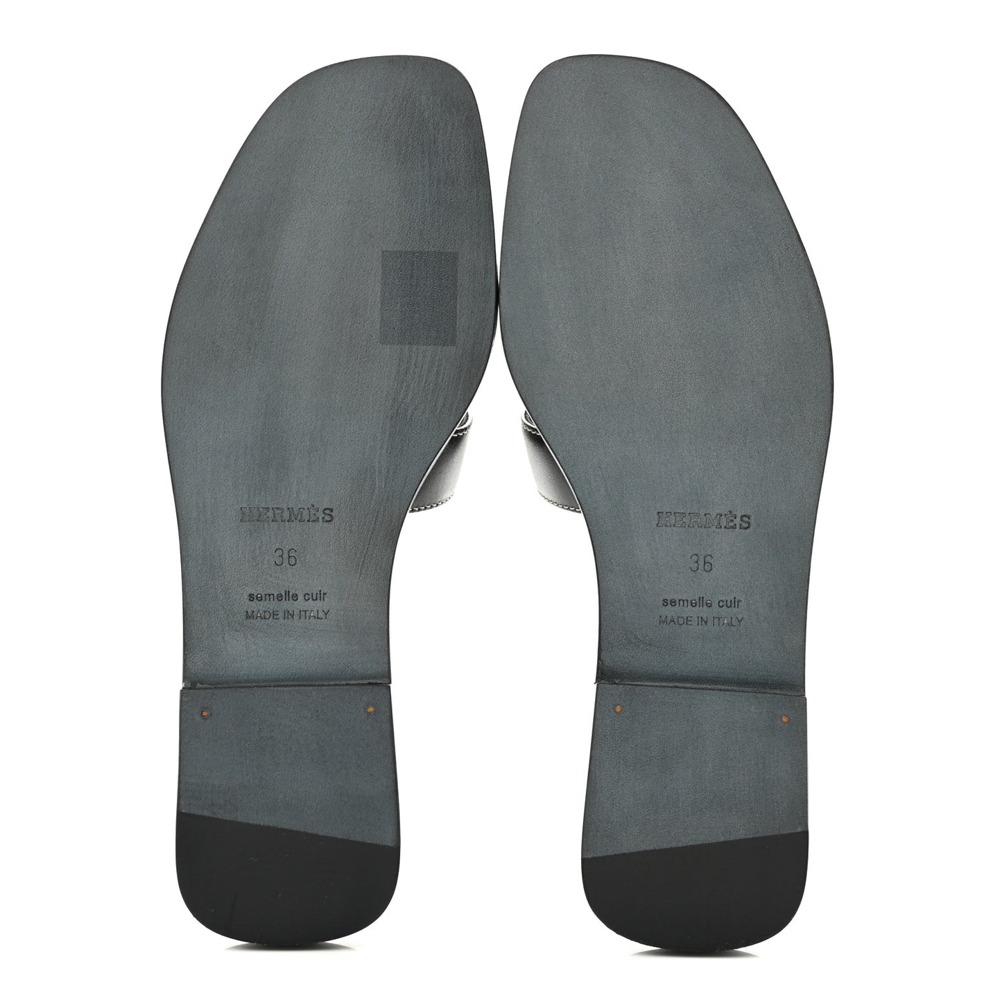 Box Calfskin Oran Sandals 36 Black