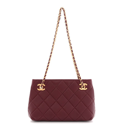 Chanel Lambskin Quilted Small Eyes On You Shopping Bag Dark Burgundy 1 of 11