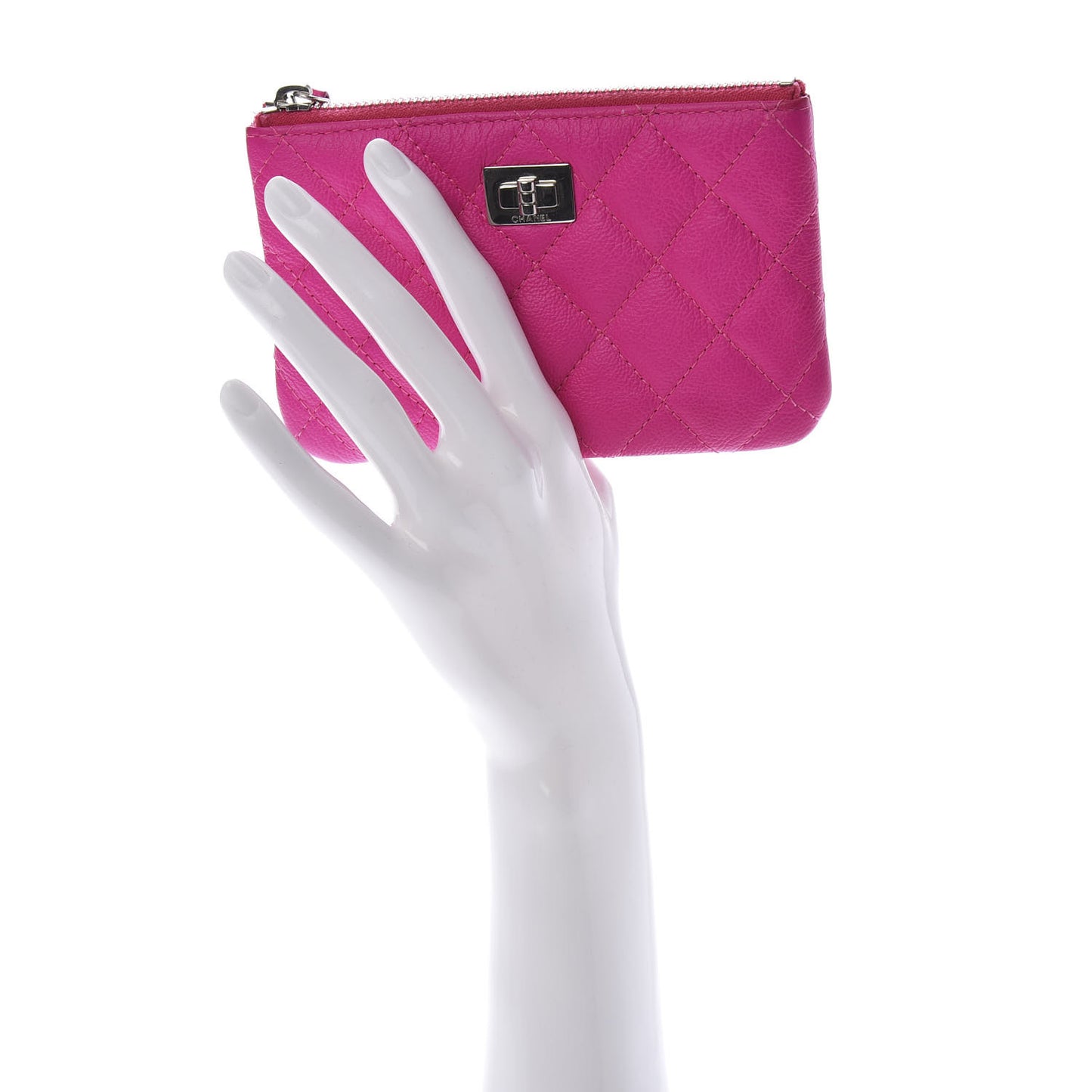 Goatskin Quilted Small Reissue Cosmetic Case Pink