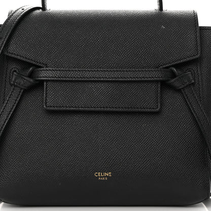 Celine Grained Calfskin Nano Belt Bag Black 9 of 15