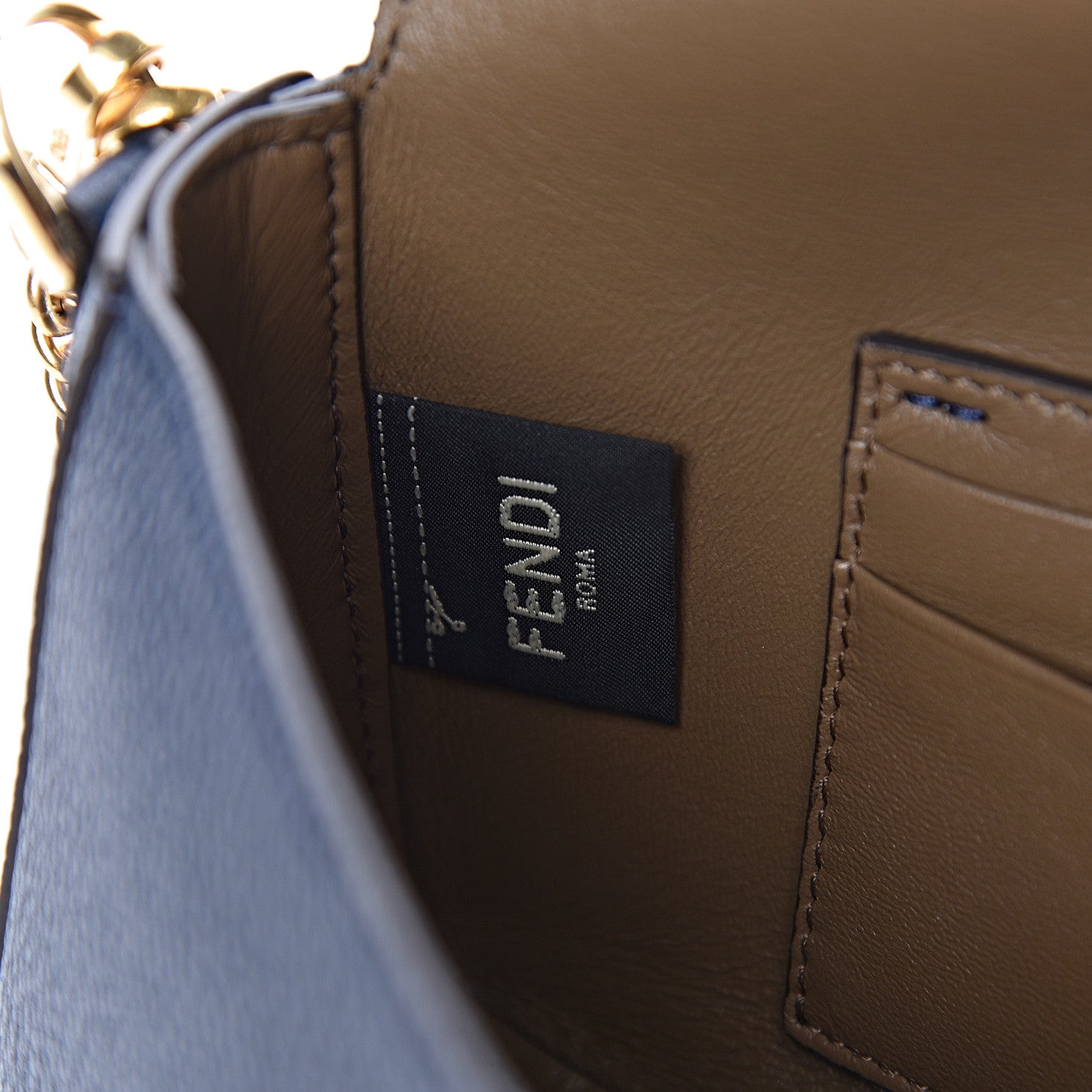 Fendi Cuoio Romano Mini Baguette Indaco 7 of 10