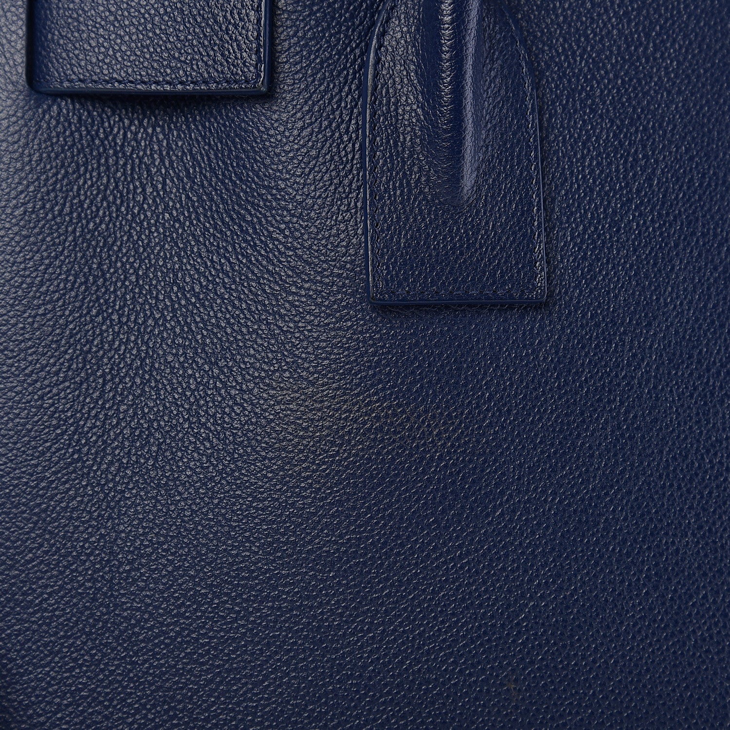 Saint Laurent Grained Calfskin Small Sac De Jour Navy 9 of 11