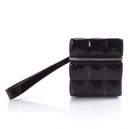 Chanel Patent Camelia Rubiks Cube Wristlet Black 1 of 9