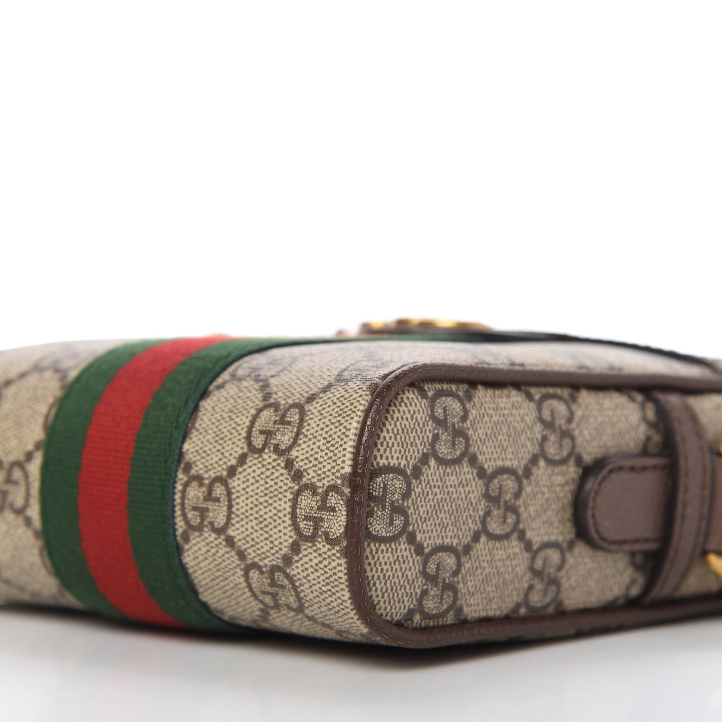 GG Supreme Monogram Web Mini Ophidia Messenger Brown