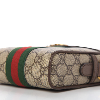 Gucci GG Supreme Monogram Web Mini Ophidia Messenger Brown 7 of 11