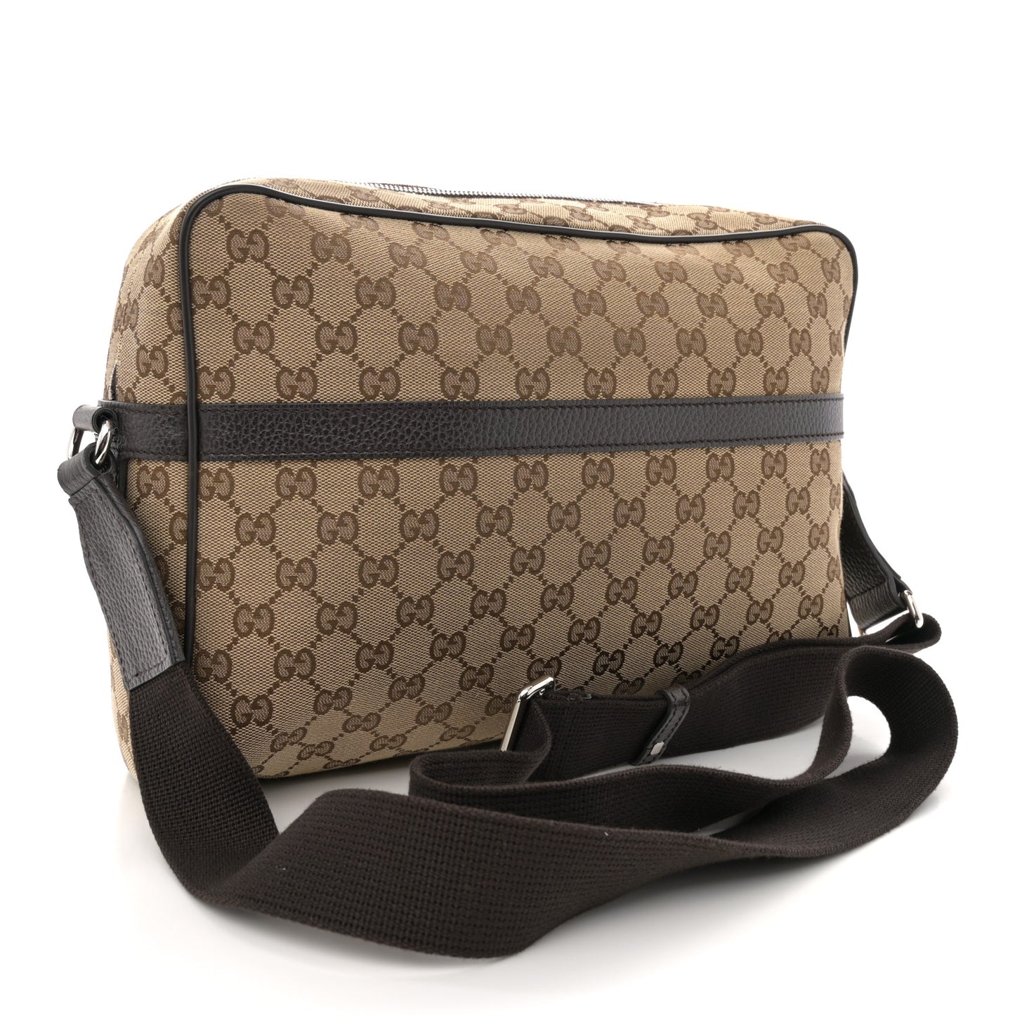 Monogram Dollar Calfskin Large Camera Case Beige Ebony Testa di Moro Marrone Scuro