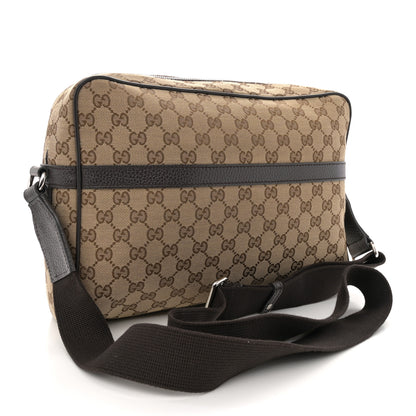 Gucci Monogram Dollar Calfskin Large Camera Case Beige Ebony Testa di Moro Marrone Scuro 3 of 13