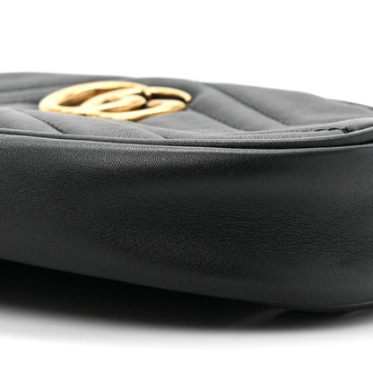 Gucci Calfskin Matelasse GG Marmont Belt Bag 75 30 Black 8 of 9