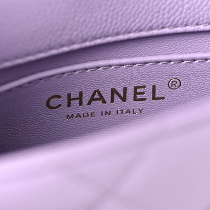 Chanel Caviar Quilted Mini Rectangular Sweetheart Flap Light Purple 6 of 11