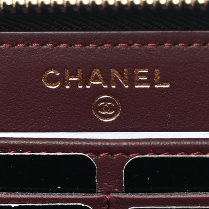Chanel Aged Calfskin Quilted Lucky Charms 2.55 Reissue Zip Around Wallet Black 6 of 8