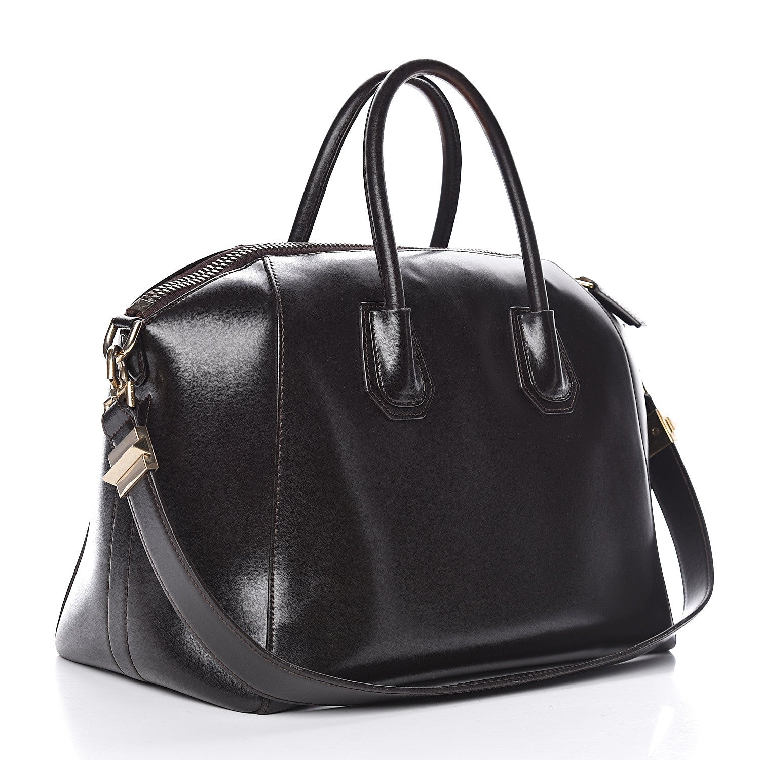 Givenchy Shiny Lord Calfskin Medium Antigona Dark Brown 3 of 12