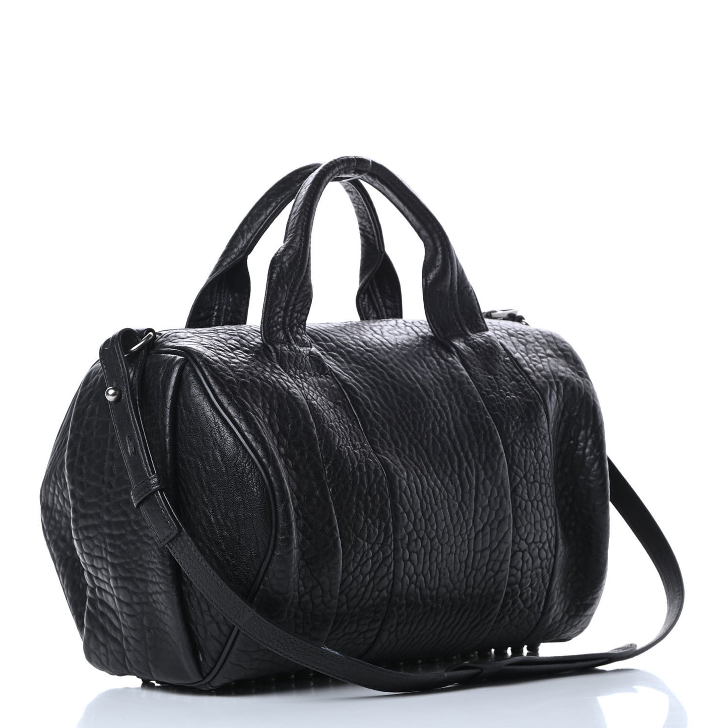 Pebbled Lambskin Rocco Black Nickel Hardware