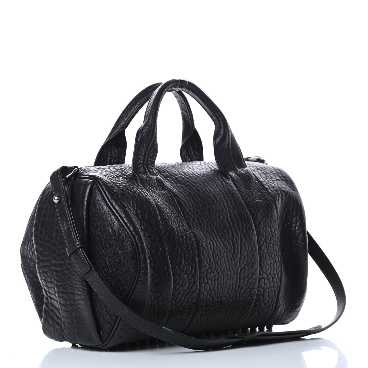 Alexander Wang Pebbled Lambskin Rocco Black Nickel Hardware 3 of 12