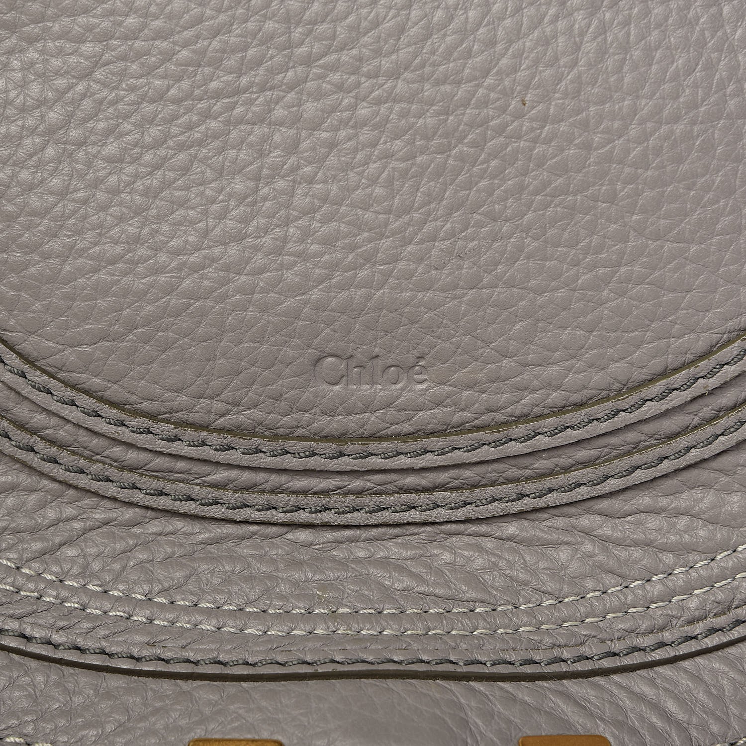 Chloe Calfskin Medium Marcie Round Crossbody Bag Cashmere Grey 11 of 11