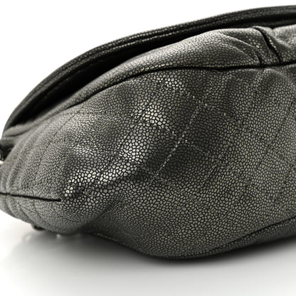 Chanel Caviar Half Moon Large Flap Dark Silver 9 of 10