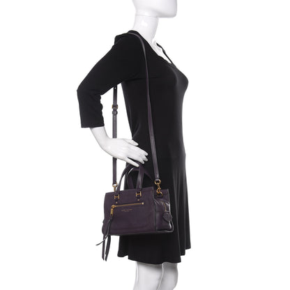 Marc Jacobs Textured Calfskin Mini Cruiser Convertible Satchel Grape 2 of 9