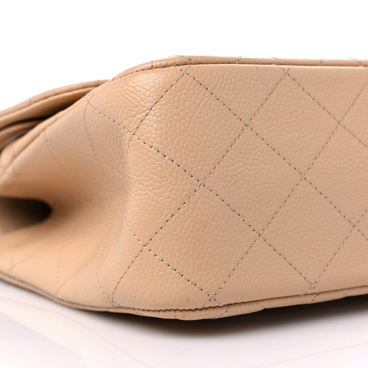 Chanel Caviar Quilted Jumbo Double Flap Beige Clair 8 of 17