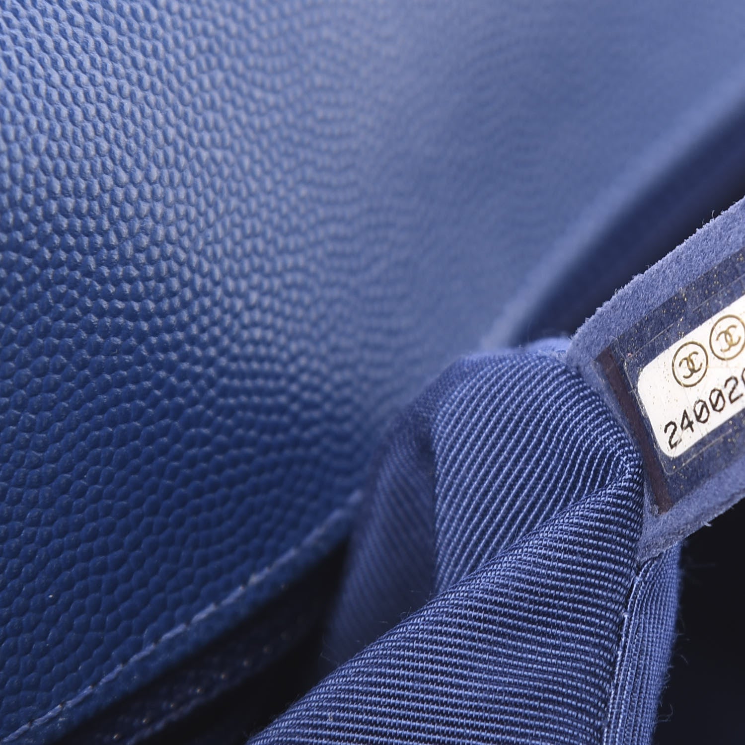 Chanel Caviar Quilted New Medium Boy Flap Dark Blue 8 of 11