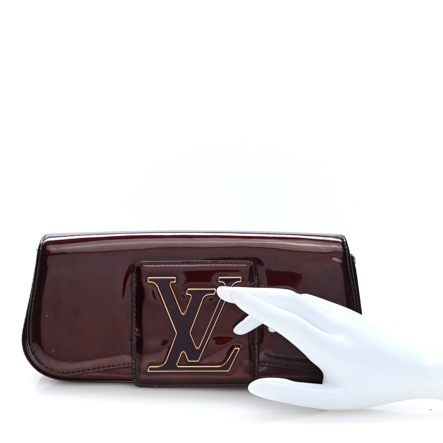 Louis Vuitton Patent Sobe Clutch Rouge Fauviste 2 of 7